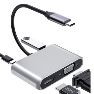 Adaptador Hdmi Vga Celular Usb C Samsung LG Macbook 4g Gb Hd