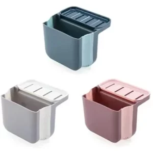 Basurero plegable con soporte para esponja