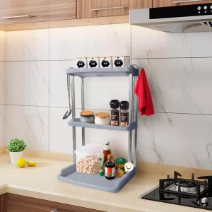 Estantería 3 niveles organizador multifuncional para cocina y baño