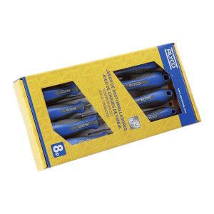 JUEGO 8 DESTORNILLADORES CAJA CARTON