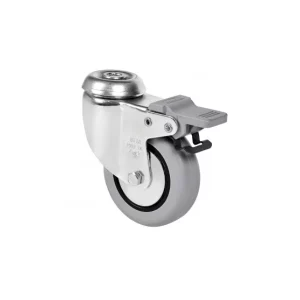 ALEX*Rueda Giratoria Goma Gris Freno Doble – 20BHFD80CP-PGI – 1-0387*