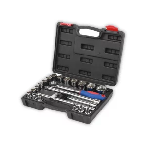 WORKPRO JUEGO TUBOS 22 piezas BOCALLAVES VALIJA PLÁSTICA