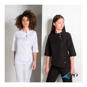 Blusa Mangas 3/4 Cierre Cremallera Estética y Peluquería