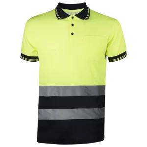 Polo alta visibilidad 55% algodón manga corta combinado WR.2.312 Worko